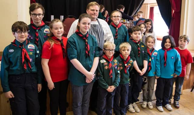 Barford Scouts and Guides at the Big Breakfast fundraiser