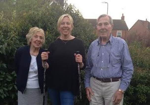 Helen Vann with her parents Joan and Phil Barton.