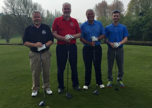 The winning Leamington County quartet of Barry Enoch, captain Andy White, club president Martin Bayley and Jamie Pollock. Picture submitted