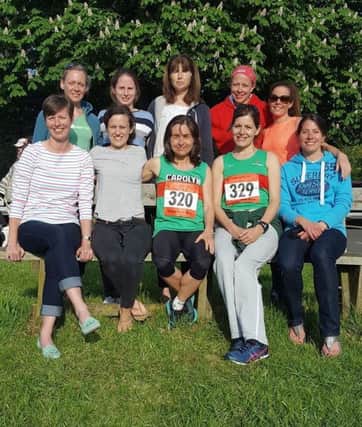 Spa Striders' winning female Cotswold Hilly team.