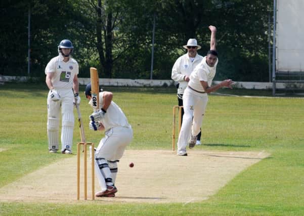 Kenilworth Wardens at home to Berkswell in the Birmingham League Premier Division.
Kenilworth's Rajan Bhatti bowling to Mark Best for Berkswell.
MHLC-07-05-16 Wardens Berkswell NNL-160705-202334009