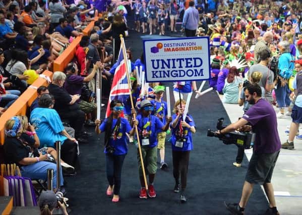Shrubland Street Primary School pupils at the Destination Imagination finals in Knoxville, USA.
