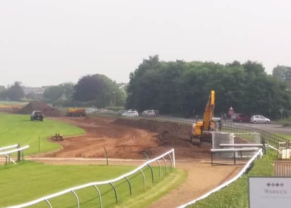 Some of the work being undertaken at Warwick Racecourse.