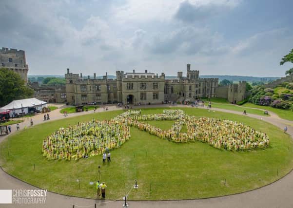 The world record attempt at Warwick Castle. Image by Chris Fossey Photography