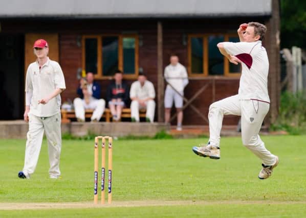 David Odwell bowling for Oakfield earlier this month against Nuneaton 2nds