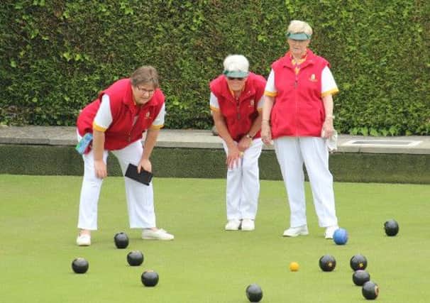 Playing in the Johns Trophy - Heather Mills, Margaret Grosvenor and Jacqui Cook