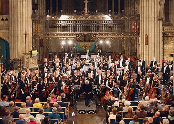 The orchestra at a previous concert at the church