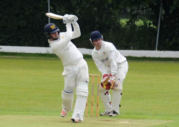 Nathan Edwards on his way to 71 for Kenilworth Wardens 2nds. Pictures: Morris Troughton