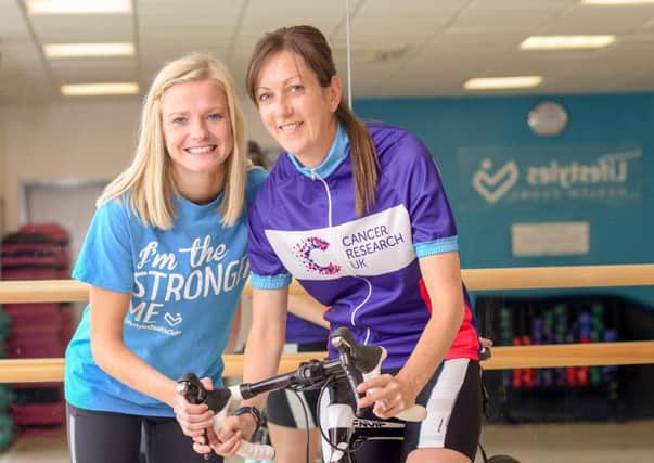 Rowena Cole, Team GB athlete and marketing assistant at the Coventry Sports Foundation, with Sally Boon