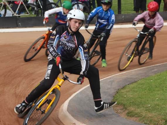 Cycle speedway action at the Bretford track