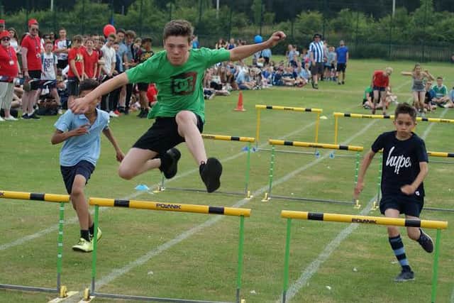 Avon Valley School pupils taking part in their Sports Day.