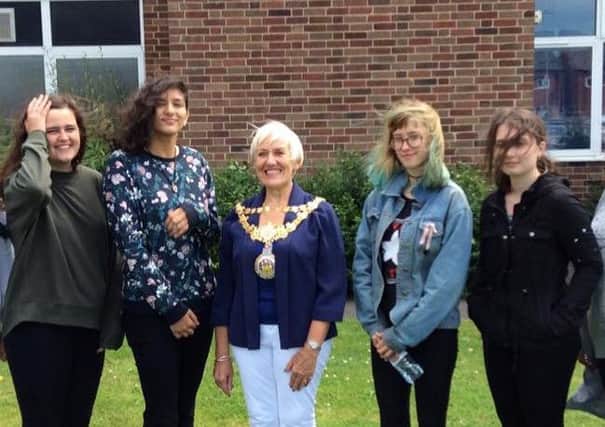 The Twinning group with mayor, Cllr Christine Cross