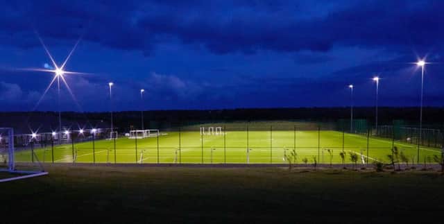 Rugby Town JFC's new pitch under floodlights at Kilsby Lane   Picture by Brian Dainty