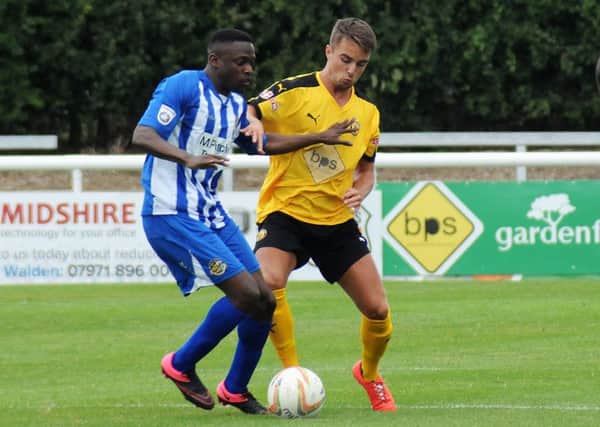 Ryan Quinn in action against Worcester City. Picture: Morris Troughton