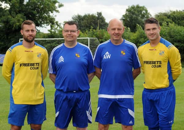 Southam United's new management team. Picture: Morris Troughton