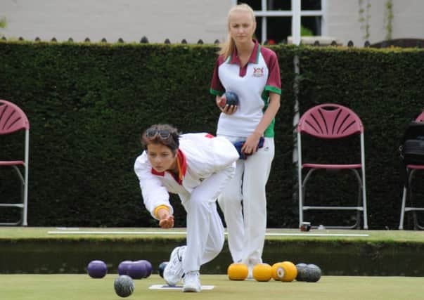 Hannah Smith in pairs action at Victoria Park last Saturday. Picture: Morris Troughton