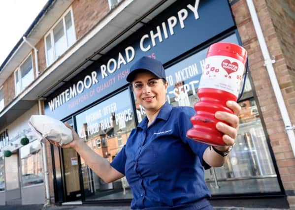 Whitmoor Road Chippy will be hosting a charity half price sale on September19th & 20th - all profits will go to Myton Hospice as they helped look after manager Soulla Mairoudis' mother, when she had terminal cancer.  Pictured: Soulla Mairoudis NNL-160830-190239009