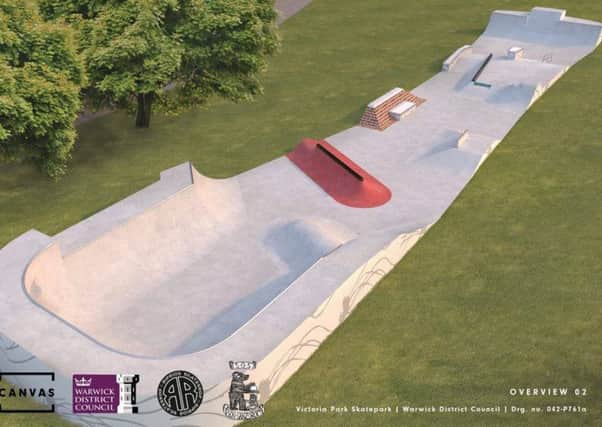 Plans for the new skatepark in Victoria Park.
