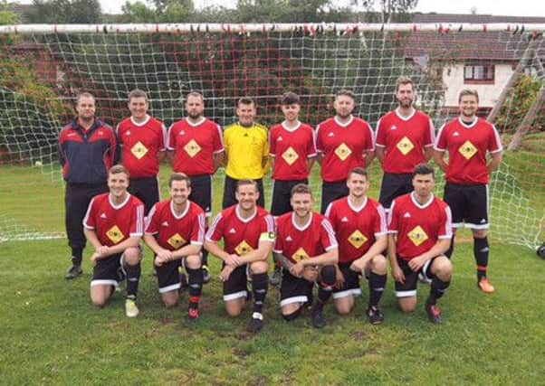 Radford Semele christened their new BPS-sponsored kit with  5-0 win over Bishops Itchington.  Picture submitted