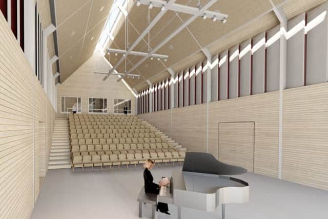 An artist's impression of the music auditorium