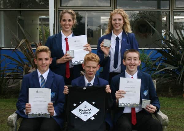 Top row from left: Isabel Leon, Jessica Floyd. Bottom row from left: Daniel Leon, Jacob Floyd, Jonathan Archer