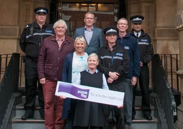from front left to right: Jayne Bailey (Warwick District Council), Cllr Moira-Ann Grainger, Insp Daf Goddard, Back left - Sgt Paul Calver, Mike Cornes (WRCI Administrator), Stuart Poole (Warwick District Council), Andrew Emm (Street Pastor) and Ch Insp Faz Chishty