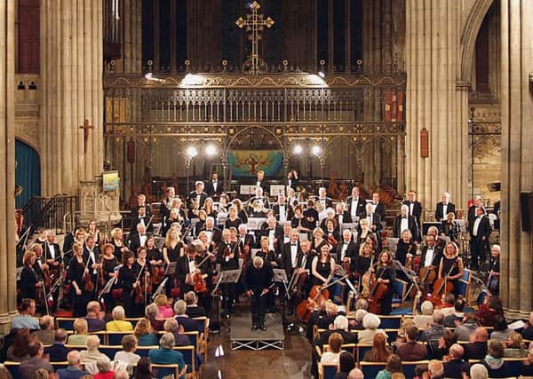 The orchestra at a previous concert in All Saints church, Leamington