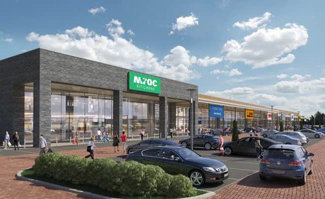 A computer image of what the proposed retail park could look like