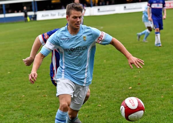 New signing Leigh Phillips at Chasetown on Saturday  PICTURES BY MARTIN PULLEY