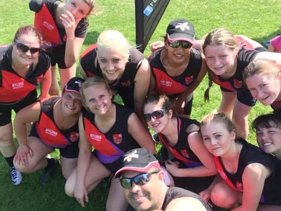 Newbold Falcons touch rugby team with coach Damian Gray