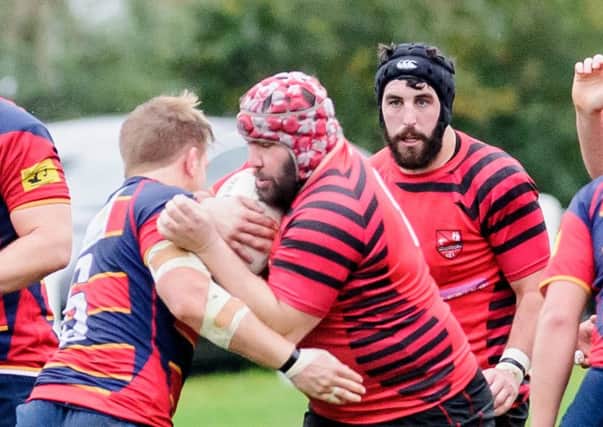 Newbold's captain Danny Facer against Old Northamptonians    PICTURES BY MIKE BAKER