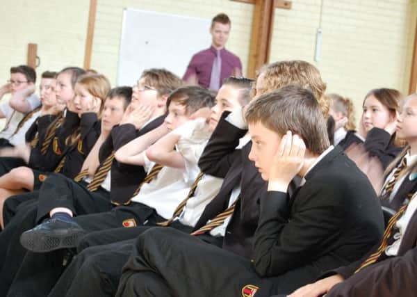 A session in action at Harris. NNL-160211-134603001