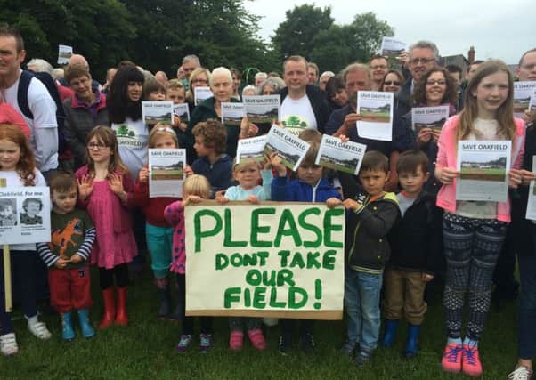 Oakfield protesters in June just before the Co-op closed the rec NNL-160311-110811001