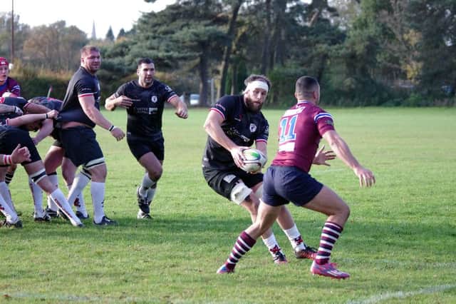 Lions on their way to a 31-29 win at Silhillians on Saturday PICTURES BY RAY ANDREWS