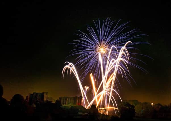 The fireworks at Kenilworth Castle in 2016. Photo by Steven Barnett