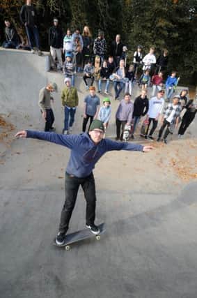 The new Skatepark in Victoria Park  opened last week. Testing it out was Alex Walker who has led the campaign to have the new park built. 
MHLC-05-11-16 Skate Park NNL-160511-220747009
