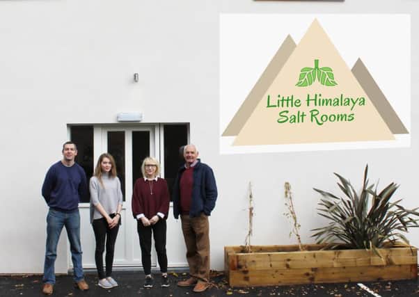 Little Himalaya Salt Rooms opened in Station Road last week. From left to right: Iain Simmons, Bekah Jackett, Katie Wilson and Richard Simmons
