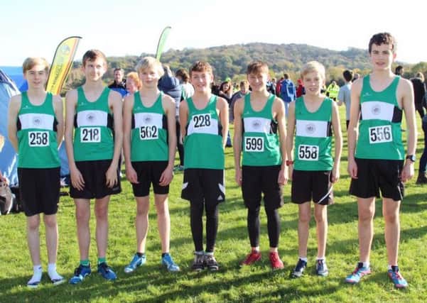 Kenilworth Runners' under-15 boys' team line up ahead of their Gloucester League race. Picture submitted