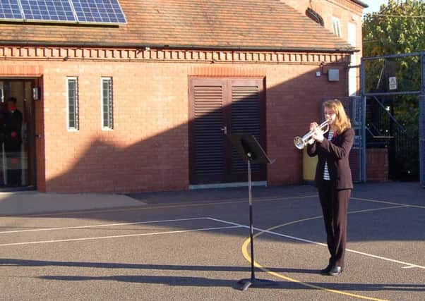 Isabella Abbot-Parke played The Last Post before the two minute silence.