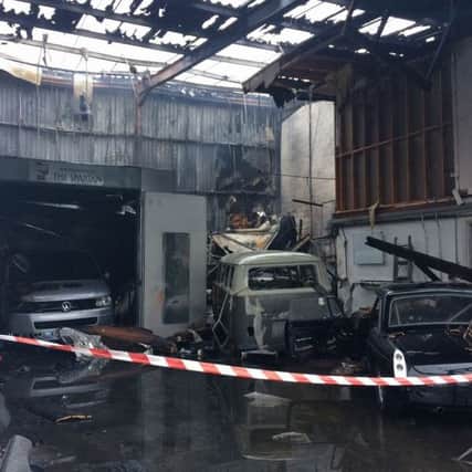 The damage caused by the fire at the industrial unit in Southam. Image courtesy of Warwickhshire Fire and Rescue Service _5RE8juPBfSURqq1XDeh