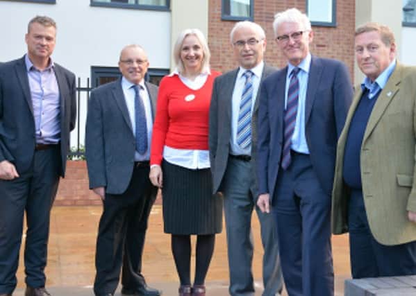 From left: Ed Russell of WCS Care, Richard Dickson of Kenilworth Lib Dems, Christine Asbury of WCS Care, Cllr John Whitehouse, Norman Lamb MP and Cllr Jerry Roodhouse