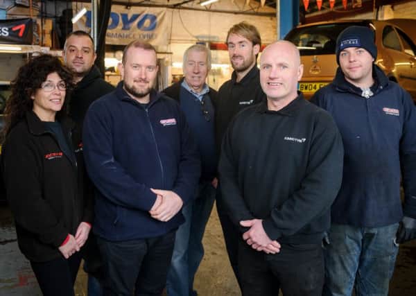Mechanics at Crescent Garage helped a customer recently, who was having a stroke. 

Pictured: Lee & Stuart together with the other members of the team at Crescent Garage, Rugby Road, Leamington Spa. NNL-160612-194939009