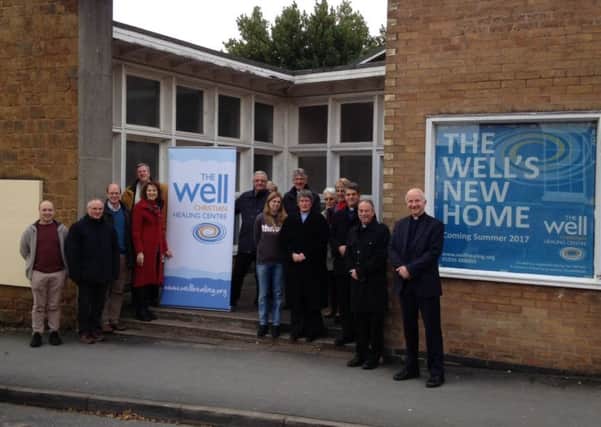 Leamington church leaders outside The Well Christian Healing Centre's new home in Leamington. (pictured from L-R) Neil Lee, Jonathan Jee, Richard Suffern, Anne Hibbert, Kim McCaffery, Brian Nash, Elaine Scrivens, Andy Metcalf, Felicity Smith, Liz McCaffery, Andy Laird, Graham Coles and Christopher Wilson.