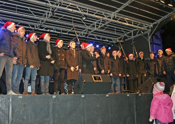 The Kenilworth School Male Voice Choir at Carols at the Castle