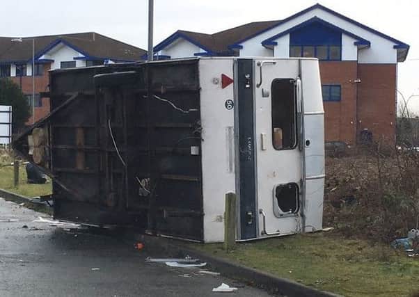 A caravan has been abandoned where travellers were staying in Warwick.
