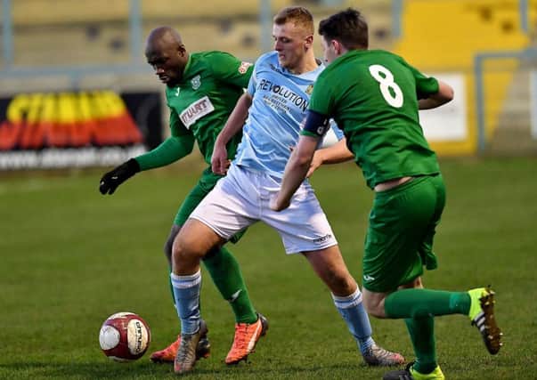 Levi Rowley led the attack against Bedworth on Boxing Day   PICTURES BY MARTIN PULLEY