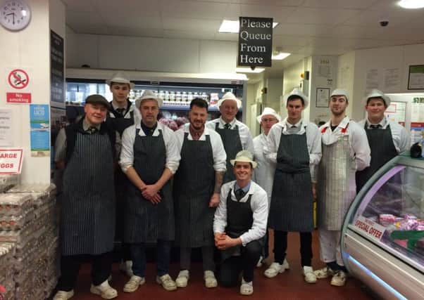 The team at the Joseph Morris store in Rugby.