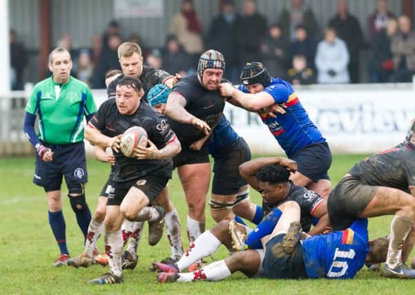 Lions on their way to a 32-16 league win over Leamington last weekend    PICTURE BY MIKE BAKER