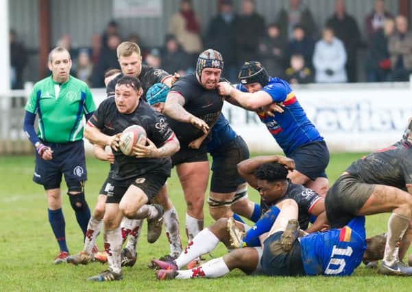 Lions on their way to a 32-16 league win over Leamington last weekend PICTURE BY MIKE BAKER