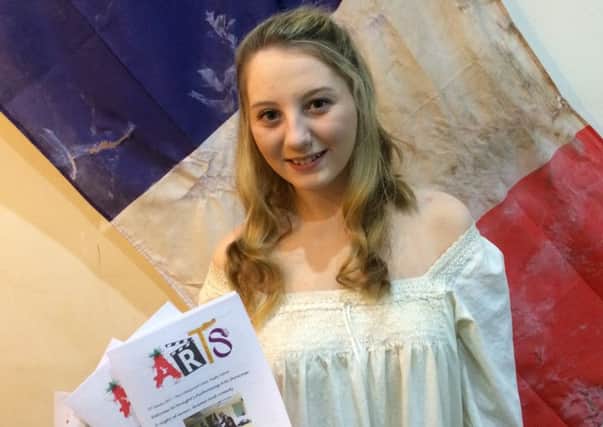 Ella Daniels in character for I Dreamed a Dream from Les Mis  one of her solo numbers in Saturdays show.